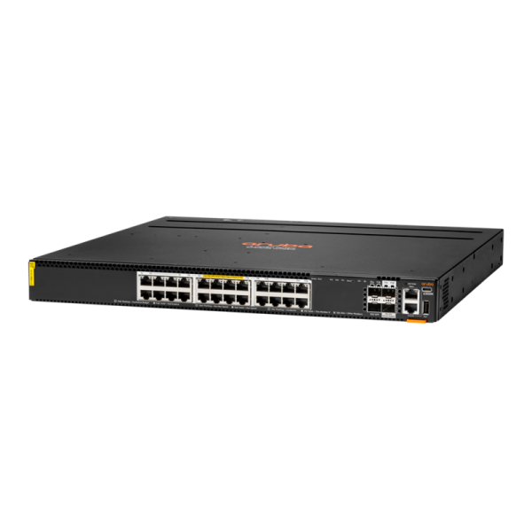 HPE Aruba Networking CX 6300M 24p Smart Rate 1G/2.5G/5G/10G Class6 PoE 2p 50G 2p 25G Switch (ARUBA 6300M 24SR CL6 POE 2P50G 2P25G)HpeR8S89A