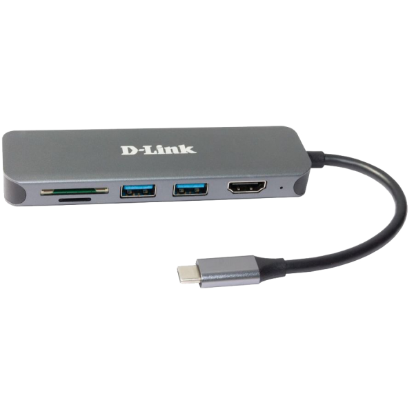 D-Link DUB-2327 replicatore di porte e docking station per laptop Cablato USB tipo-C Grigio (6-IN-1 USB-C HUB W HDMI)D-link0790069468582DUB-2327