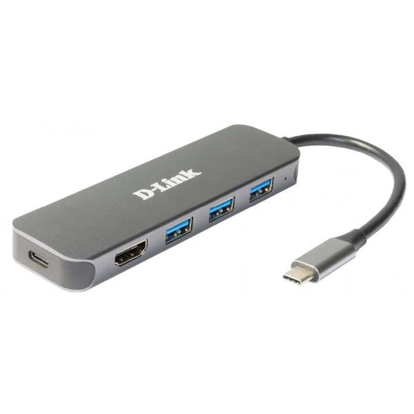 D-Link DUB-2333 replicatore di porte e docking station per laptop Cablato USB tipo-C Grigio (5-in-1 USB-C Hub with - HDMI/Power Delivery - Warranty: 24M)D-link0790069468605DUB-2333