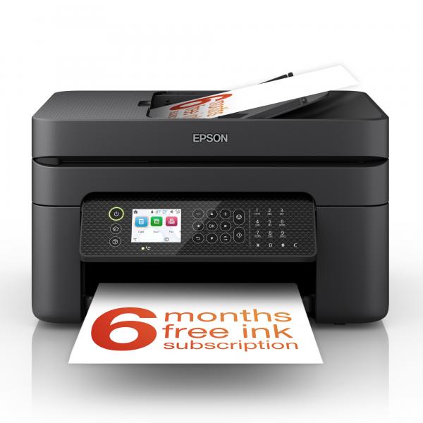 Epson WorkForce WF-2950DWF stampante multifunzione A4 getto d'inchiostro [stampa, scansione, copia], Display LCD 6.1cm, ADF, WiFi Direct, AirPrint, 3 mesi di inchiostro incluso con ReadyPrint (Epson WorkForce WF-2950DWF Inkjet Printer Multi Function)...