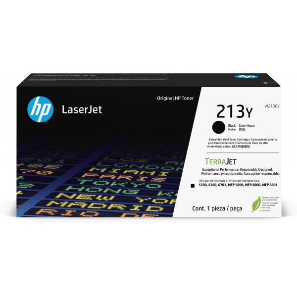 HP Cartuccia toner originale nero ad altissima capacità LaserJet 213Y (HP 213Y BLK ORIGINAL LASERJET TONER)Hp0196337061439W2130Y