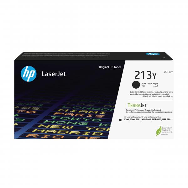 HP Cartuccia toner originale nero ad altissima capacità LaserJet 213Y (HP 213Y BLK ORIGINAL LASERJET TONER)Hp0196337061439W2130Y