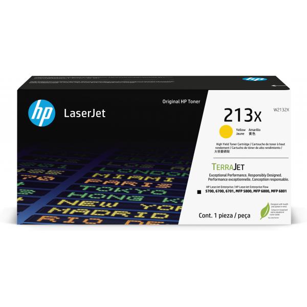 HP Cartuccia toner originale giallo ad alta capacità LaserJet 213X (HP 213X YELLOW TONER CARTRIDGE HIGH YIELD 6000 PAGES)Hp0195122822644W2132X
