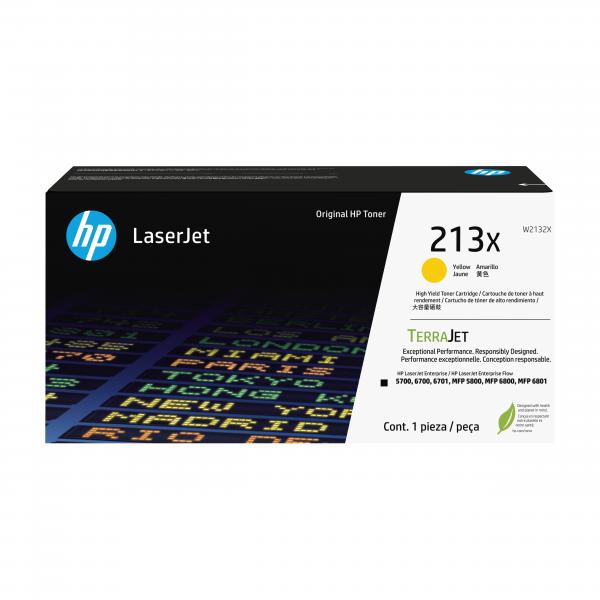 HP Cartuccia toner originale giallo ad alta capacità LaserJet 213X (HP 213X YELLOW TONER CARTRIDGE HIGH YIELD 6000 PAGES)Hp0195122822644W2132X