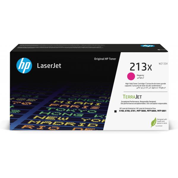 HP Cartuccia toner originale magenta ad alta capacità LaserJet 213X (HP 213X MAG TONER CARTRIDGE HIGH YIELD 6000 PAGES)Hp0195122822712W2133X