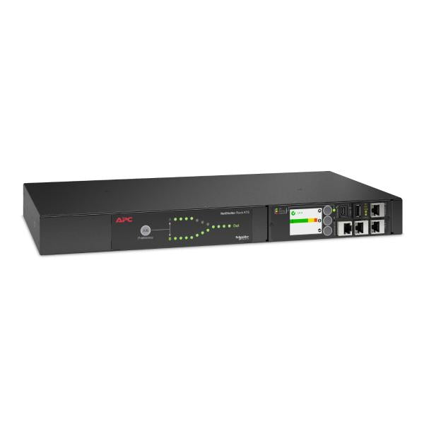 APC AP4450A interruttore di trasferimento automatico [ATS] (APC Netshelter Rack Automatic Transfer Switch AP4450A - Redundant switch [rack-mountable] - AC 100/120 V - 1440 VA - 1-phase - Ethernet 10/100/1000, USB - output connectors: 10 - 1U - 2.43 m...