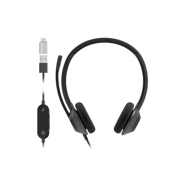 Cisco Headset 322 Auricolare Cablato A Padiglione Ufficio USB tipo-C Nero (Cisco Headset 322 - Cuffie con microfono - over ear - cablato - USB-A - nero carbonio)Cisco0889728449946HS-W-322-C-USBC