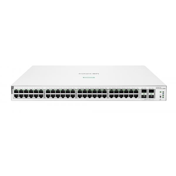 HPE Aruba Networking Instant On 1930 48G Class4 PoE 4SFP/SFP+ 370W Gestito L2+ Gigabit Ethernet [10/100/1000] Supporto Power over Ethernet [PoE] 1U Bianco (Aruba Instant On 1930 48G Class4 PoE)HpeJL686B