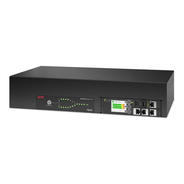 APC AP4424A interruttore di trasferimento automatico [ATS] (APC NetShelter - Automatic transfer switch [rack-mountable] - AC 207-253 V - 7400 VA - 1-phase - Ethernet 10/100/1000, USB - output connectors: 18 - 2U - 2.44 m cord - black)ApcAP4424A