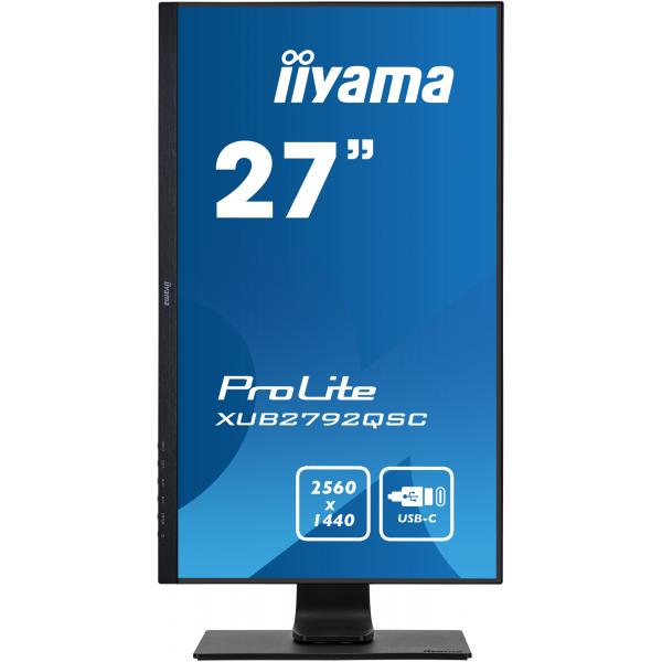 Iiyama ProLite XUB2792QSC-B1 Monitor PC 68,6 cm [27] 2560 x 1440 Pixel Wide Quad HD LED Nero (iiyama Prolite XUB2792QSC-B1 27 WQHD 2560x1440 IPS Display with USB-C dock and 65W Power Delivery)Iiyama4948570117932XUB2792QSC-B1