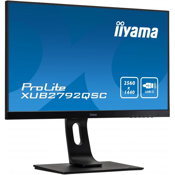 Iiyama ProLite XUB2792QSC-B1 Monitor PC 68,6 cm [27] 2560 x 1440 Pixel Wide Quad HD LED Nero (iiyama Prolite XUB2792QSC-B1 27 WQHD 2560x1440 IPS Display with USB-C dock and 65W Power Delivery)Iiyama4948570117932XUB2792QSC-B1