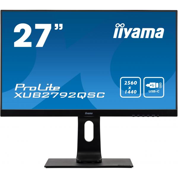 Iiyama ProLite XUB2792QSC-B1 Monitor PC 68,6 cm [27] 2560 x 1440 Pixel Wide Quad HD LED Nero (iiyama Prolite XUB2792QSC-B1 27 WQHD 2560x1440 IPS Display with USB-C dock and 65W Power Delivery)Iiyama4948570117932XUB2792QSC-B1