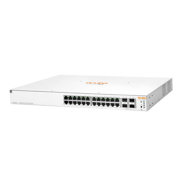 HPE Aruba Networking Aruba Instant On 1930 24G Class4 PoE 4SFP/SFP+ 370W Gestito L2+ Gigabit Ethernet [10/100/1000] Supporto Power over Ethernet [PoE] 1U Bianco (HPE Aruba Switch 1930 24G 24xGBit/4xSFP+ PoE 370W JL684B Aruba Instant On)HpeJL684B