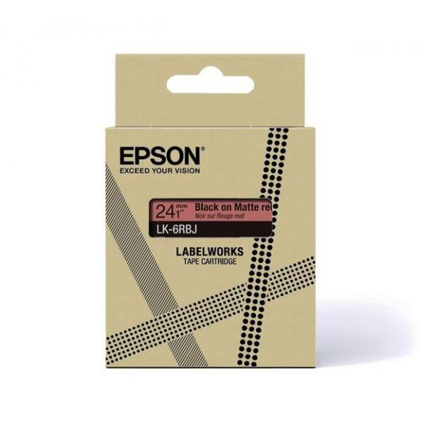 Epson Matte Tape  Red/Black 18mm[8m]  LK-5RBJ (Epson LabelWorks LK-5RBJ - tapepatron)Epson8715946713618C53S672072
