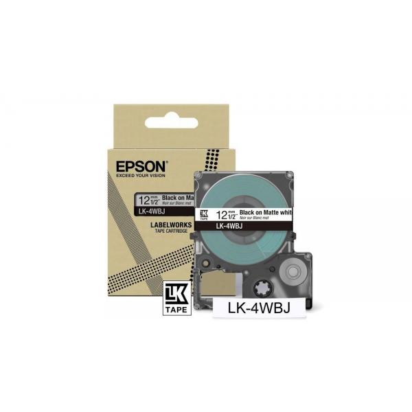 Epson Matte Tape  White/Black 12mm[8m]  LK-4WBJ (Epson LabelWorks LK-4WBJ - tapepatron)Epson Consumer Et8715946713519C53S672062