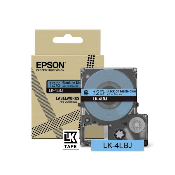 Epson Matte Tape  Blue/Black 12mm[8m]  LK-4LBJ (Epson LabelWorks LK-4LBJ - tape - 1 ka)Epson8715946713694C53S672080