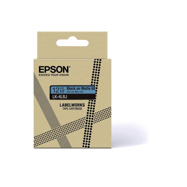 Epson Matte Tape  Blue/Black 12mm[8m]  LK-4LBJ (Epson LabelWorks LK-4LBJ - tape - 1 ka)Epson8715946713694C53S672080