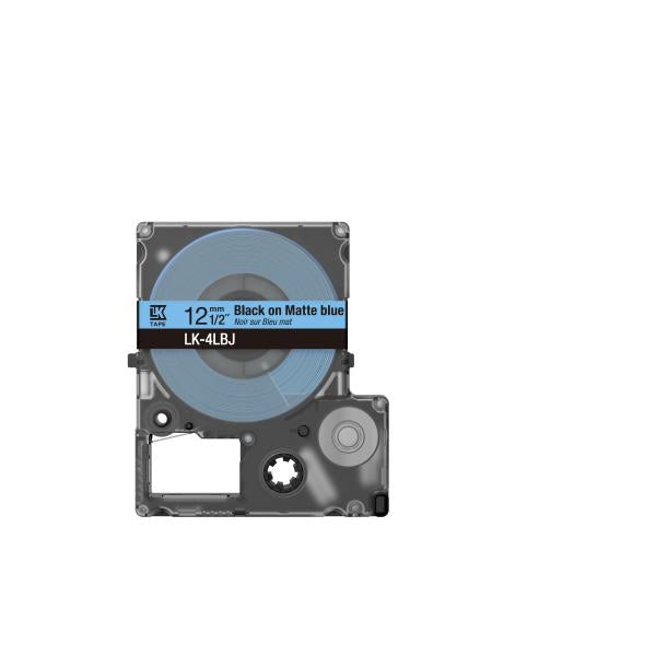 Epson Matte Tape  Blue/Black 12mm[8m]  LK-4LBJ (Epson LabelWorks LK-4LBJ - tape - 1 ka)Epson8715946713694C53S672080