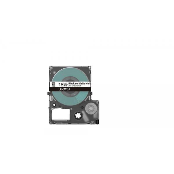 Epson LK-5WBJ Nero, Bianco (EPSON LK-5WBJ MATTE TAPE WHITE/BLACK 18MM [8M])Epson Consumer Et8715946713526C53S672063