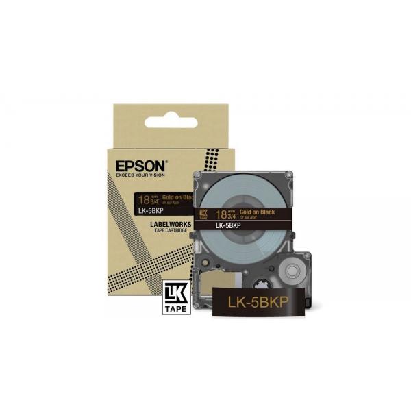 Epson LK-5BKP Nero, Oro (EPSON LK-5BKP METALLIC TAPE BLACK/GOLD 18MM [9M])Epson Consumer Et8715946713847C53S672095