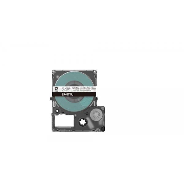 Epson LK-6TWJ Trasparente, Bianco (EPSON LK-6TWJ MATTE TAPE CLEAR/WHITE 24MM [8M])Epson Consumer Et8715946713595C53S672070