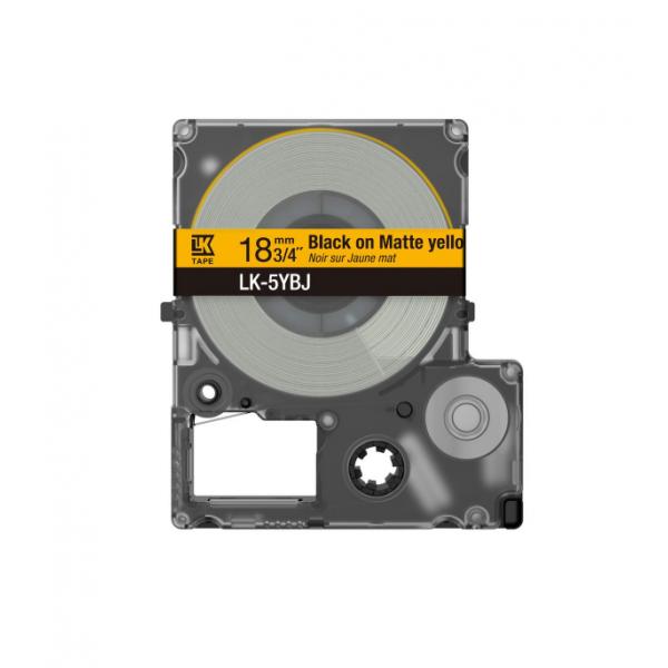 Epson Matte Tape  Yellow/Black 12mm[8m]  LK-4YBJ (Epson LabelWorks LK-4YBJ - tapepatron)Epson8715946713632C53S672074