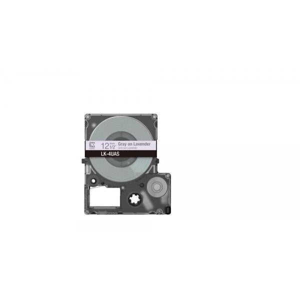 Epson LK-4UAS Grigio, Viola (EPSON LK-4UAS COLOUR TAPE 12MM LAVENDER/GREY [8M])Epson Consumer Et8715946713960C53S672107