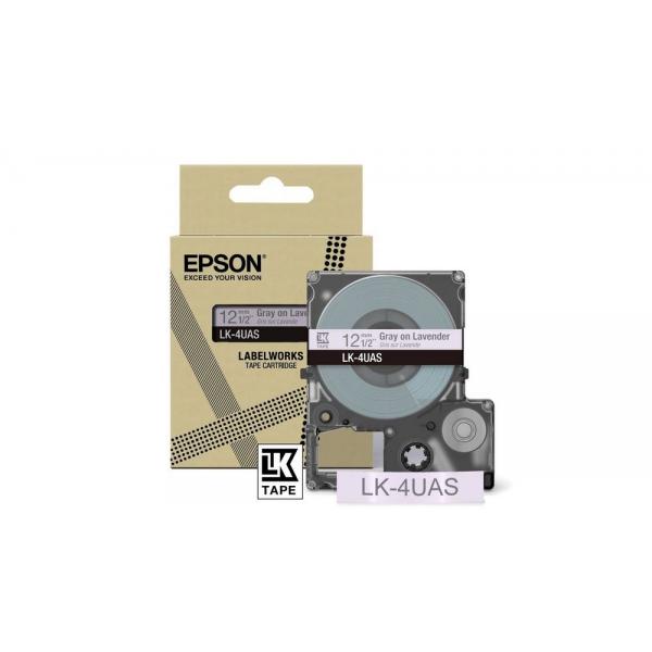 Epson LK-4UAS Grigio, Viola (EPSON LK-4UAS COLOUR TAPE 12MM LAVENDER/GREY [8M])Epson Consumer Et8715946713960C53S672107