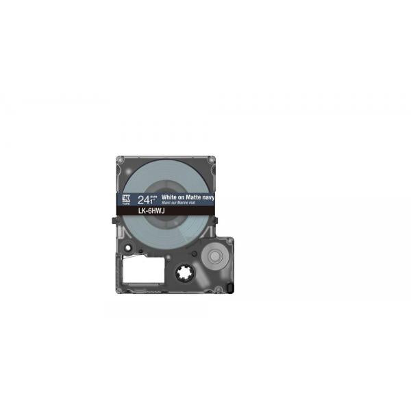 Epson LK-6HWJ Blu marino, Bianco (EPSON LK-6HWJ MATTE TAPE NAVY/WHITE 24MM [8M])Epson Consumer Et8715946713755C53S672086