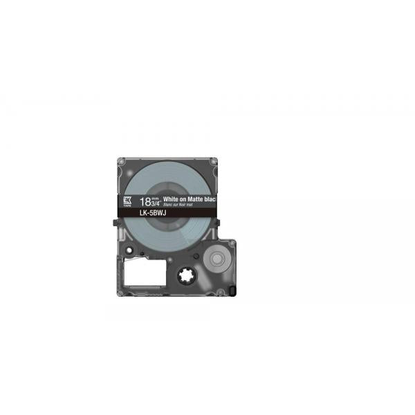Epson Matte Tape  Black/White 18mm[8m]  LK-5BWJ (Epson LabelWorks LK-5BWJ - tapepatron)Epson Consumer Et8715946713724C53S672083