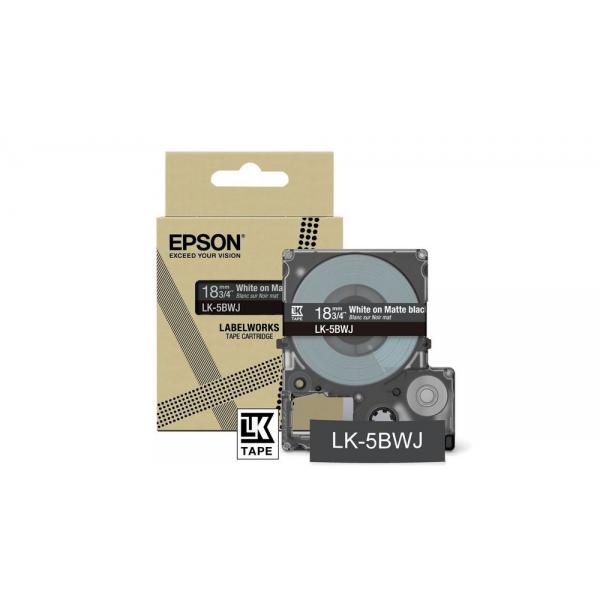 Epson Matte Tape  Black/White 18mm[8m]  LK-5BWJ (Epson LabelWorks LK-5BWJ - tapepatron)Epson Consumer Et8715946713724C53S672083