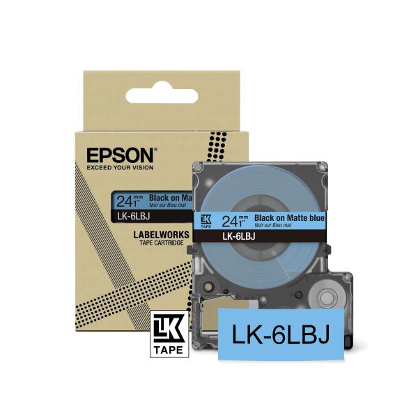 Epson LK-6LBJ Nero, Blu (EPSON LK-6LBJ MATTE TAPE BLUE/BLACK 24MM [8M])Epson Consumer Et8715946713717C53S672082