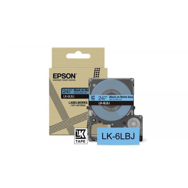 Epson LK-6LBJ Nero, Blu (EPSON LK-6LBJ MATTE TAPE BLUE/BLACK 24MM [8M])Epson Consumer Et8715946713717C53S672082