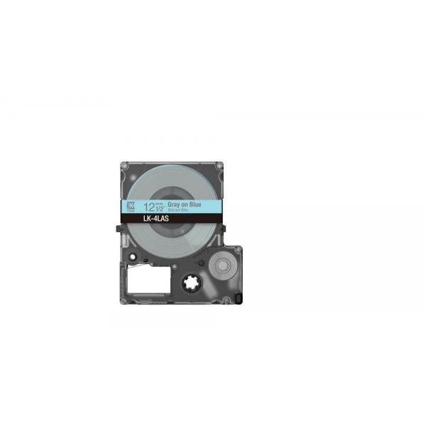 Epson Colour Tape  Blue/Grey 12mm[8m]  LK-4LAS (Epson LabelWorks LK-4LAS - tapepatron)Epson8715946713953C53S672106