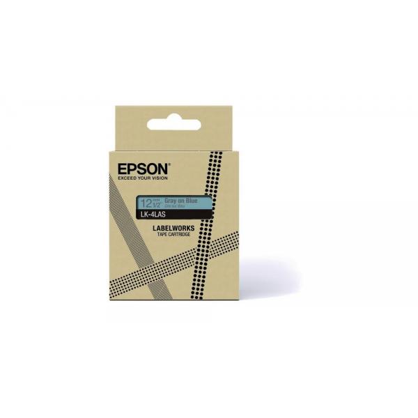 Epson Colour Tape  Blue/Grey 12mm[8m]  LK-4LAS (Epson LabelWorks LK-4LAS - tapepatron)Epson8715946713953C53S672106
