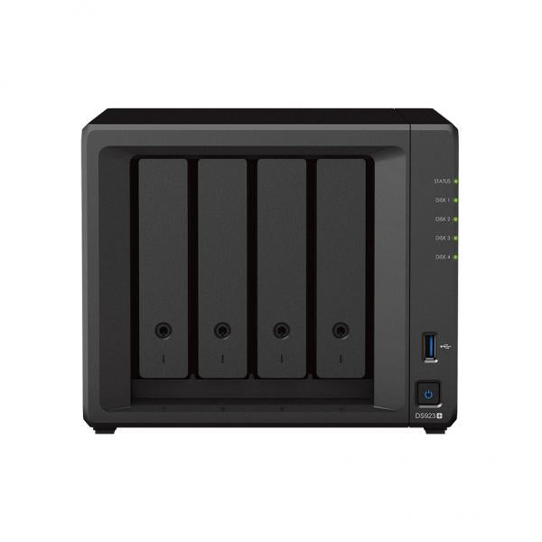 Synology DiskStation DS923+ server NAS e di archiviazione Tower Ryzen Embedded R1600 4 GB DDR4L 0 TB DiskStation Manager Nero (Synology Disk Station DS923+ - NAS server - 4 bays - SATA 6Gb/s / eSATA - RAID 0, 1, JBOD, 5, 6, 10 - RAM 4 GB - Gigabit Et...
