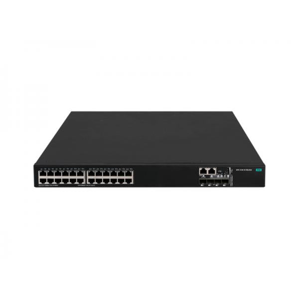 HPE R9L63A#ACC switch di rete Gestito Gigabit Ethernet [10/100/1000] Supporto Power over Ethernet [PoE] 1U (HPE FlexNetwork 5140 HI - Switch - 1-slot - L3 - Managed - 24 x 10/100/1000 + 4 x 10 Gigabit SFP+ - side to back airflow - rack-mountable - Po...