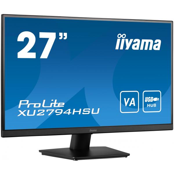 Iiyama ProLite XU2794HSU-B1 Monitor PC 68,6 cm [27] 1920 x 1080 Pixel Full HD LCD Nero (27 XU2794HSU-B1Monitor - 27 VA LCD with Slim Bezel 4ms Full HD 1920x1080 250 cd/m Brightness 1x HDMI1 x DisplayPort 1 x VGA USB Hub 2 x 2W Speakers)Iiyama49485701...