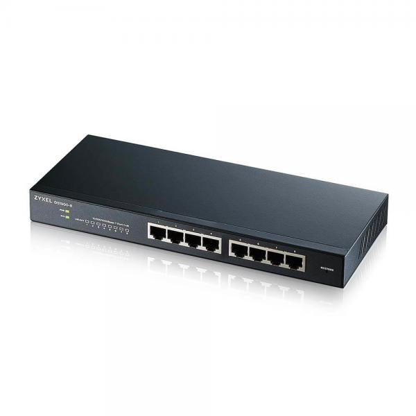 Zyxel GS1900-8 Gestito L2 Gigabit Ethernet [10/100/1000] Nero (Zyxel GS1900-8 - Switch - intelligente - 8 x 10/100/1000 - desktop, montaggio a parete)ZyxelGS1900-8-EU0102F