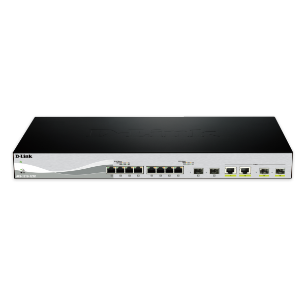 D-Link DXS-1210-12SC/E switch di rete Gestito L2 10G Ethernet [100/1000/10000] 1U Nero, Argento (12 Port Smart Managed Switch - including 10x10 SFP+ ports & - 2 x Combo 10GBase-T/SFP+ uplink ports)D-link0790069467646DXS-1210-12SC/E
