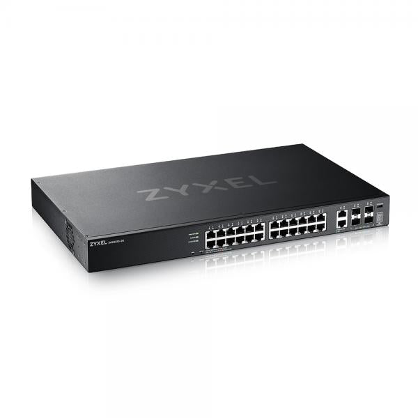 Zyxel XGS2220-30 Gestito L3 Gigabit Ethernet [10/100/1000] Nero (Zyxel XGS2220 Series XGS2220-30 - Switch - accesso L3, NebulaFLEX Cloud - gestito - 24 x Gigabit Ethernet + 6 x 10/100/1000 [uplink] - desktop, montabile su rack)Zyxel4718937624942XGS22...