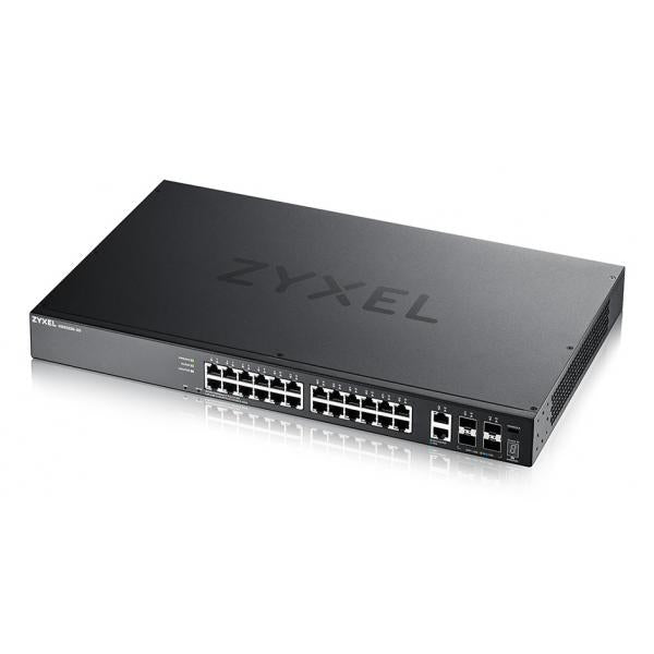 Zyxel XGS2220-30 Gestito L3 Gigabit Ethernet [10/100/1000] Nero (Zyxel XGS2220 Series XGS2220-30 - Switch - accesso L3, NebulaFLEX Cloud - gestito - 24 x Gigabit Ethernet + 6 x 10/100/1000 [uplink] - desktop, montabile su rack)Zyxel4718937624942XGS22...