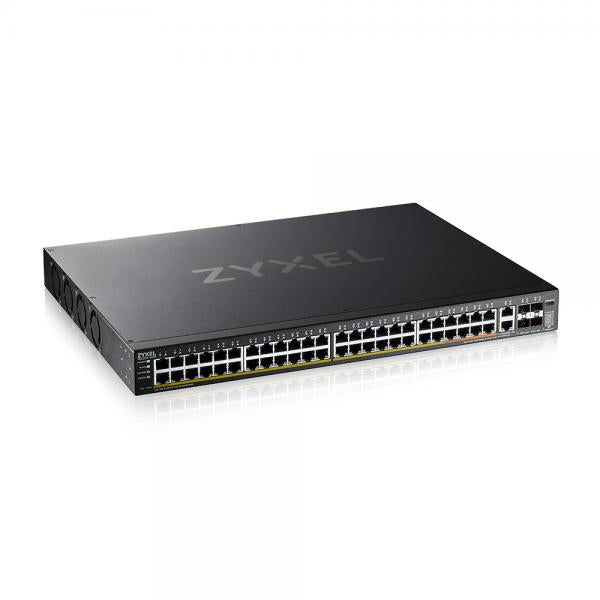 Zyxel XGS2220-54HP Gestito L3 Gigabit Ethernet [10/100/1000] Supporto Power over Ethernet [PoE] (Zyxel XGS2220 Series XGS2220-54HP - Switch - Accesso a 48 porte GbE L3, NebulaFLEX Cloud, con 6 uplink 10 G - gestito - 40 x 10/100/1000 [PoE+] + 8 x 10/...