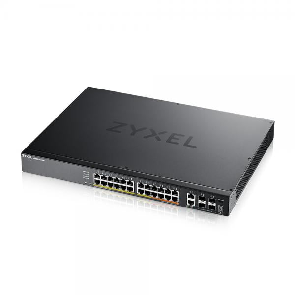 Zyxel XGS2220-30HP Gestito L3 Gigabit Ethernet [10/100/1000] Supporto Power over Ethernet [PoE] Nero (Zyxel XGS2220 Series XGS2220-30HP - Switch - accesso GbE L3 a 24 porte, NebulaFLEX Cloud, con 6 uplink 10 G - gestito - 16 x 10/100/1000 [PoE+] + 8 ...