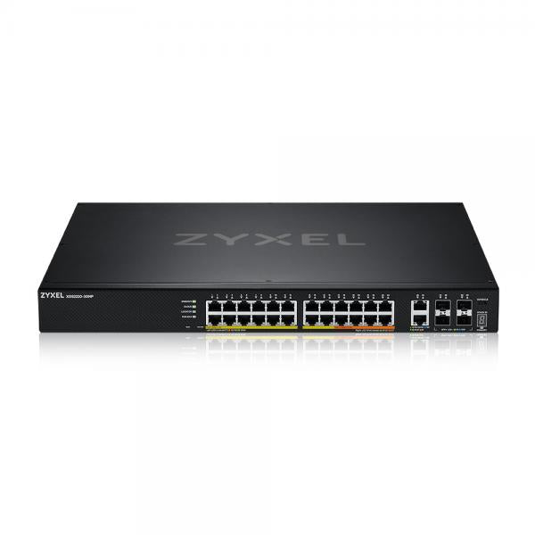 Zyxel XGS2220-30HP Gestito L3 Gigabit Ethernet [10/100/1000] Supporto Power over Ethernet [PoE] Nero (Zyxel XGS2220 Series XGS2220-30HP - Switch - accesso GbE L3 a 24 porte, NebulaFLEX Cloud, con 6 uplink 10 G - gestito - 16 x 10/100/1000 [PoE+] + 8 ...