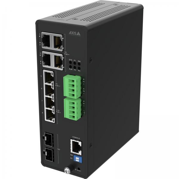 Axis 02621-001 switch di rete Gestito 10G Ethernet [100/1000/10000] Supporto Power over Ethernet [PoE] Nero (D8208-R INDUSTRIAL PoE++ - SWITCH - Warranty: 60M)Axis733102108022502621-001