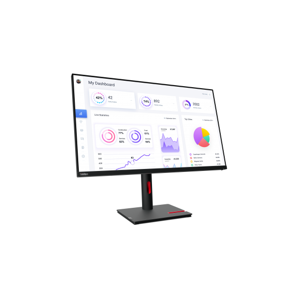 Lenovo ThinkVision T32p-30 Monitor PC 80 cm [31.5] 3840 x 2160 Pixel 4K Ultra HD LED Nero (Thinkvision T32P-30 80 Cm - [31.5] 3840 X 2160 Pixels 4K - Ultra Hd Led Black - Warranty: 12M)Lenovo019680120321163D2GAT1EU
