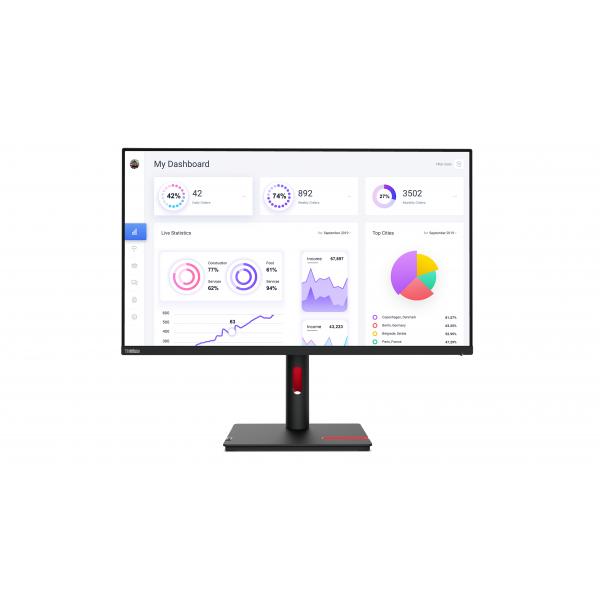 Lenovo ThinkVision T32p-30 Monitor PC 80 cm [31.5] 3840 x 2160 Pixel 4K Ultra HD LED Nero (Thinkvision T32P-30 80 Cm - [31.5] 3840 X 2160 Pixels 4K - Ultra Hd Led Black - Warranty: 12M)Lenovo019680120321163D2GAT1EU