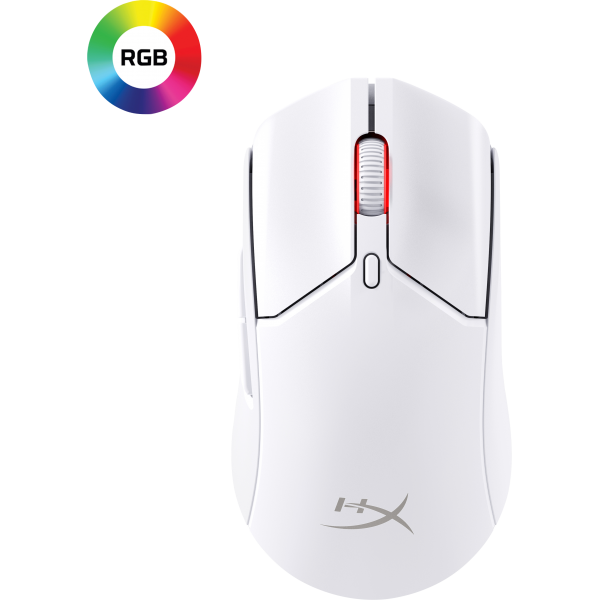 HyperX Pulsefire Haste 2  Mouse da gaming wireless [bianco] (HYPERX PULSEFIRE HASTE WHITE WIRELES)Hp6N0A9AA