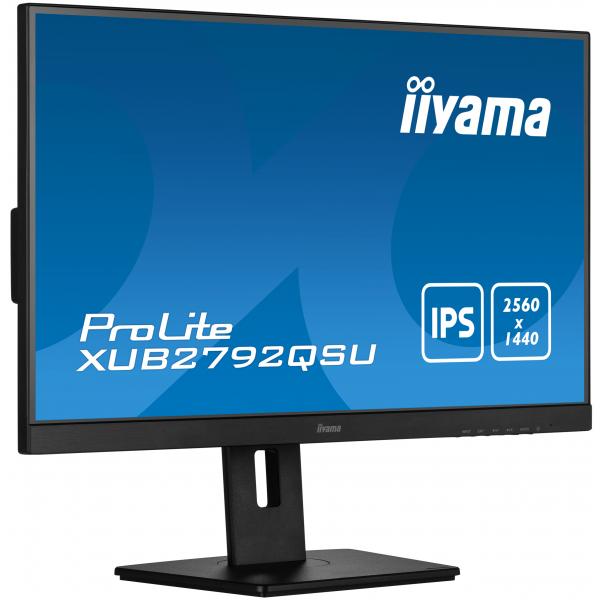 Iiyama XUB2792QSU-B5 Monitor PC 68,6 cm [27] 2560 x 1440 Pixel Full HD LED Nero (iiyama ProLite XUB2792QSU-B5 - LED monitor - 27 - 2560 x 1440 WQHD @ 75 Hz - IPS - 350 cd/m - 1000:1 - 5 ms - HDMI, DVI, DisplayPort - speakers - matte black)Iiyama49485...